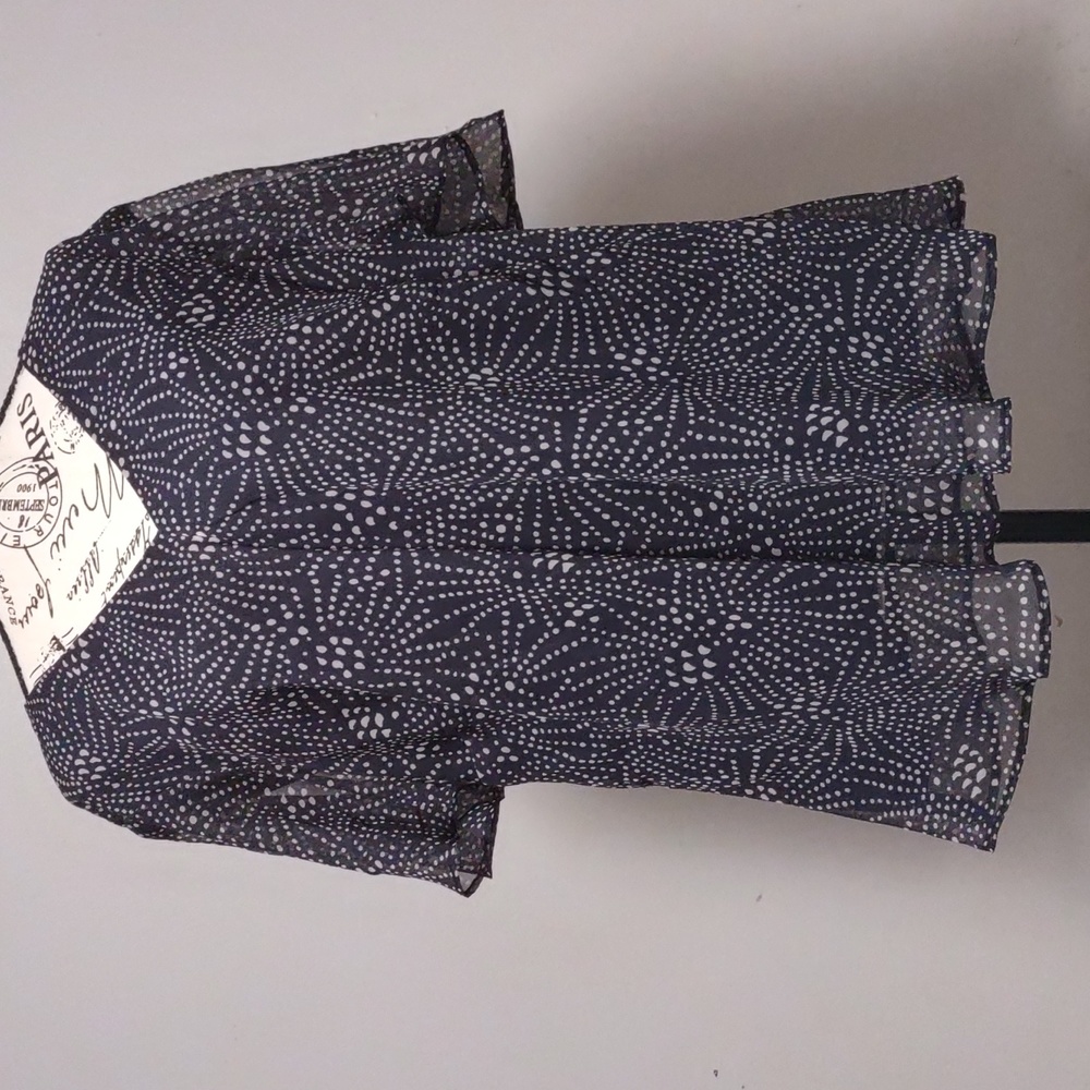 R&K Print Polkadot V Neck  Short Sleeve Tops Plus Size 20W 100% Polyester